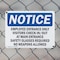 Signmission Employee Entrance Only Visitors Check-In Out OSHA Notice Sign, Plastic, 14in W x 10in L, 2PK OS-2PACK-NS-P-1014-L-11949 - alternate 2